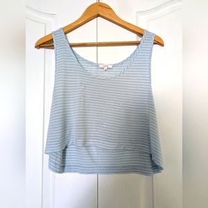 Aritzia Talula striped flowy cropped tank